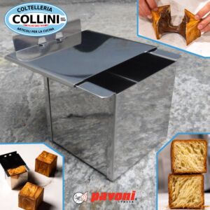 Pavoni - Croissant CUBO CV3 - Stainless steel mould 7x7cm H 7cm - By Cesare Murzilli