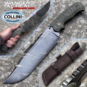 Wander Tactical - Godfather Bowie Custom Edition - Ice Brush & Micarta Green - knife