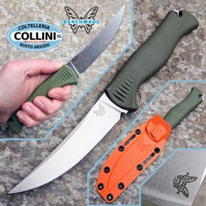Benchmade - Meatcrafter 4" - Dark Olive Santoprene Hybrid Hunting Knife - 15505 - knife