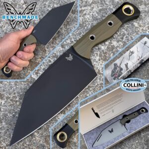 Benchmade - Station Kitchen Knife - DLC CPM-154CM & G10 with Carbon Fiber - 4010BK-01 - field kitchen knife