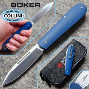 Boker - Coffin Knife By Chuck Gedraitis - Satin CPM-MagnaCut & Denim Micarta - 112944 - knife
