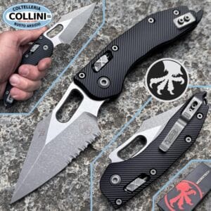Microtech - Stitch RAM-LOK - Manual Folding Knife - Apocalyptic Spearpoint Partial Serrated M390 & Black Fluted Alluminium - 169RL-11 - Knife