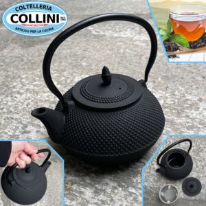 Schonhuber - Cast Iron Teapot EMAIL - Induction BLACK 1,2 lt.