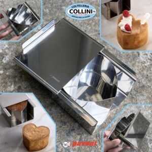Pavoni - Croissant CUORE CV4 - Stainless steel mould - 8x7cm H 5cm - By Cesare Murzilli 