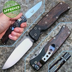 Peter Marzitelli - Desert Ironwood & Carbon Fiber Linerlock Pocket Knife - PRIVATE COLLECTION - handcrafted knife 