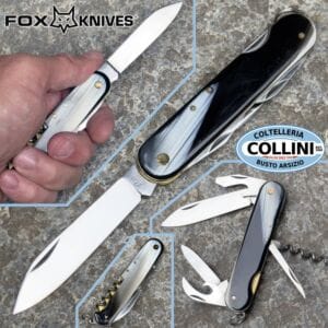 Fox - Vintage Pressed Horn Multitool - 9 uses - pocket knife