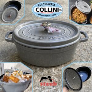 Staub - Oval Cocotte - Grey - 29cm - Induction