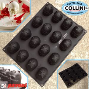 Pavoni - Silicone mould mini cakes Pavoflex SKULL - by Fabrizio Fiorani - 16 Impressions