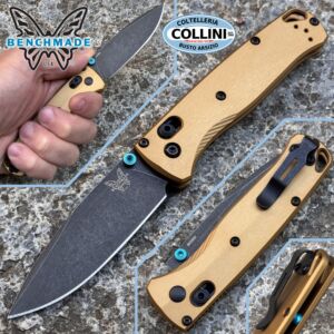 Benchmade - Bugout - DLC Battlewash M390 & Burnt Brass Aluminum - 535BK-07 - knife
