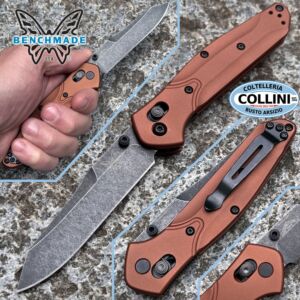Benchmade - Osborne - 940BK-03 - DLC Battlewash CPM-MagnaCut & Burnt Copper Aluminum - knife