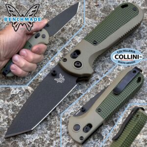 Benchmade - Redoubt Tanto - 431BK-1 - Cobalt Cerakote CPM-D2 & Ranger Green Forest Grivory - knife