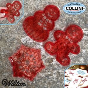 Wilton - Christmas cutter plus stencil set - 3 pieces