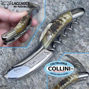 Laguiole en Aubrac - Ram Horn Waiter's Corkscrew Sommelier - Shiny Finish