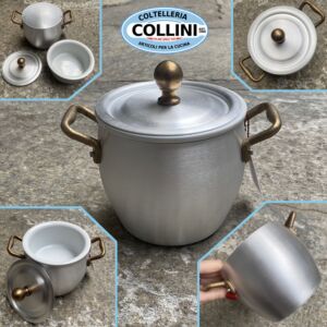 Made in Italy - Domed saucepan with 2 handles and aluminium lid with ceramic bowl - 12cm - LE PICCOLE