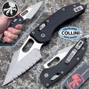 Microtech - Stitch RAM-LOK - Manual - Apocalyptic Spearpoint Serrated M390 & Black Fluted G10 - 169RL-12 - Knife