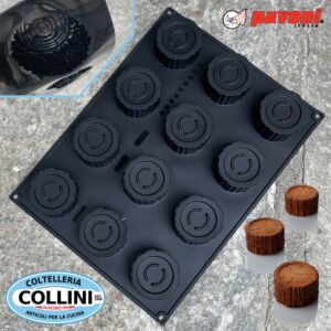 Pavoni - Silicone mould mini cupcakes Pavoflex FORESTA - by Emmanuele Forcone - 12 IMPRESSIONS