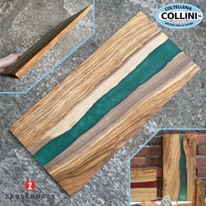 Zassenhaus - Olive wood and green resin serving board - 45x22x1,5cm