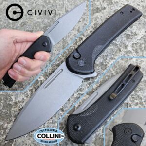 Civivi - Conspirator - Grey Stonewashed Nitro-V & Black Micarta - C21006-1 - knife