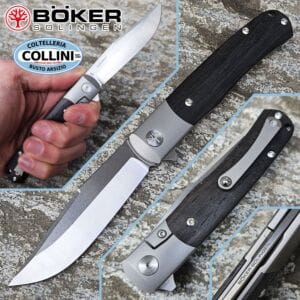 Boker - TRPPR Trapper - Satin CPM-MagnaCut & Titanium with Bog Oak Wood - 112139 - knife