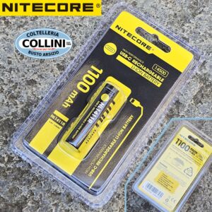 Nitecore - NL1411R - Li-Ion 14500 3.6V protected rechargeable battery with USB-C socket - 1100mAh - for MT1A PRO