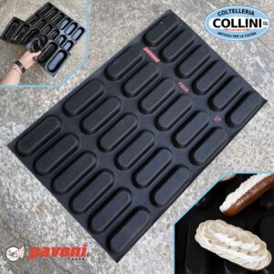 Pavoni - ÉCLAIR - Silicone mould for single portions - 24 moulds