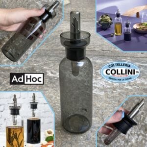 AdHoc - Oil and vinegar dispenser - 4-in-1 system - AROMAPOUR - smoked grey - 300ml