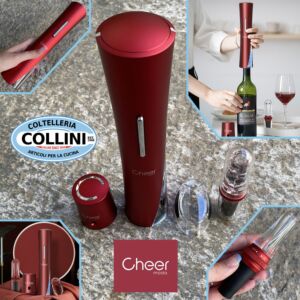 Cheer Moda - SKYLINE - 4-piece electric wine set - Red