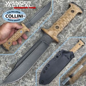 Wander Tactical - Centuria Clip Point Knife - Raw & Micarta Jute Brown - Custom Knife