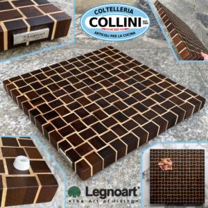 Legnoart - Dark Oak and Ash Wood Cutting Board - SIRIO - 40x40x3 cm
