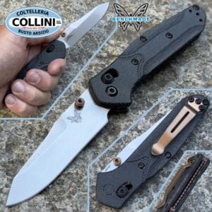 Benchmade - Lowden - 491 - Stonewashed M390 & Crater Blue Aluminum - knife