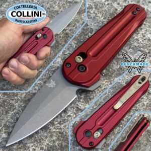Benchmade - Lowden - 491GY-01 - Grey Cerakote M390 & Phoenix Red Aluminum - knife