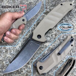 Boker Plus - Barchan by Kornel Kiss - Black Stonewashed 440B & Sand G10 - 01BP0039 - knife
