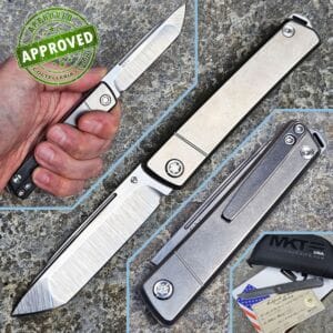 Medford Knife and Tool - The Gentleman Jack 2 Tanto - CPM-S45VN & Tumbled Titanium - PRIVATE COLLECTION - knife