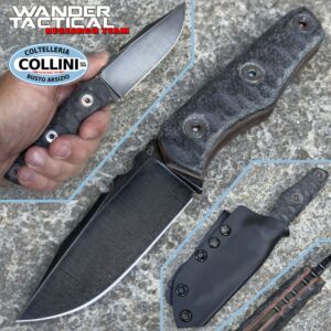 Wander Tactical - Scrambler Custom Edition Knife - Clip Point - Raw & Black Micarta - Handmade Knife