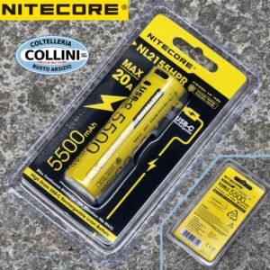 Nitecore - NL2155HPR USB-C - Rechargeable Li-Ion 21700 3.6V 5500mAh 20A battery