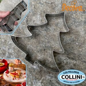 Decora - Micro-perforated stainless steel mould - MINI CHRISTMAS TREE - 10x10x2cm - Tart