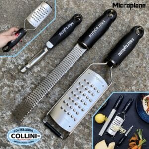 Microplane - GOURMET - Set with coarse grater, zester and vegetable peeler - 3 pieces