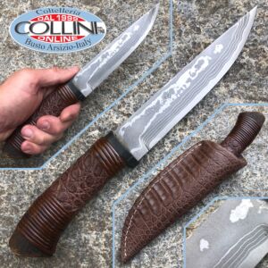 Takeshi Saji - Cha Hebi Hanta Crocodile Skin - Damascus blade