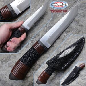 Takeshi Saji - Kuro Same Hanta knife - Manta leather - Artisan knife
