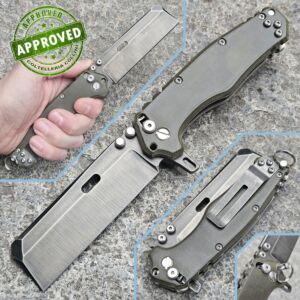 Wander Tactical - Franken Folder Limited Ed. - Raw & Burnt Green Micarta - PRIVATE COLLECTION - handmade knife