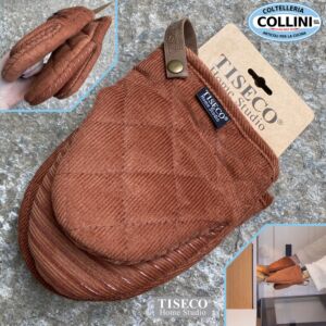 Tiseco - VELMAR - Cognac-coloured pot holder with clip - 2 pieces