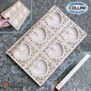 Made in Italy - Heart-shaped multi floral ravioli stamp - 6 cavities