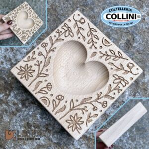 Made in Italy - Heart floral single ravioli stamp - 1 cavity