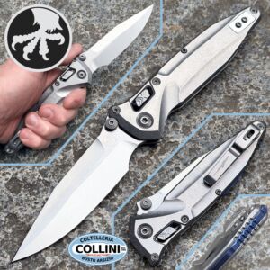 Microtech - Socom Delta RAM-LOK - Marfione Select Limited Edition - Titanium & Blue Double Vapor Blast - 159RL-10SMS3 - Knife