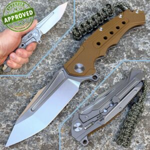 Andre De Villiers ADV - Ronin Hybrid Folder - Satin CPM-S35VN & Tan G10 - PRIVATE COLLECTION - knife