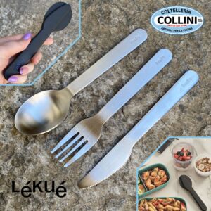 Lékué - Cutlery set with case 3 pieces stainless steel