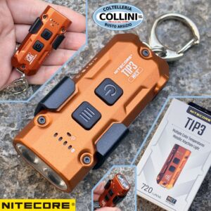 Nitecore - TIP3 MCT - Alloy Orange - 720 lumens and 92 meters - Rechargeable LED flashlight with multiple color temperatures