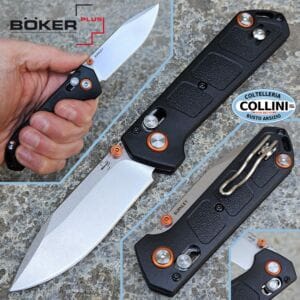 Boker Plus - Kihon Compact - Stonewashed D2 & Black GFN - 01BP0037 - folding knife