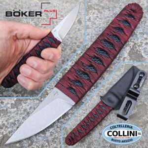 Boker Plus - Kissaki - Stonewashed 440C & Wine Red Wrap - 02BP0026 - sports knife