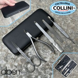 Alpen - Leather Manicure Case 6863R Professional Inox Set